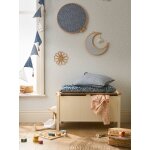 Coussin de coffre india bleu imprim