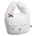 Coussin d�co lapin en polyester - miss fleur de lune blanc
