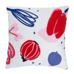 Coussin dcoratif catimini enfant motif fruits coton blanc