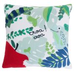 Coussin dcoratif catimini motif fort coton vert