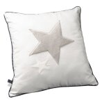 Coussin d�coratif en coton �toile - merlin blanc