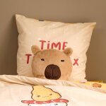 Coussin doux capybara - noah marron