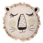 Coussin enfant - lion multicolore