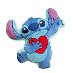 Coussin forme imprim� 100% polyester, disney home stitch love bleu