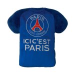 Coussin forme maillot velours brod 100% polyester psg maillot bleu
