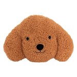 Coussin forme t�te de chien - scott marron