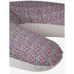 Coussin et housse d'allaitement gaze coton et liberty envie de fraise rose ple
