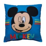 Coussin imprim 100% coton, disney mickey classic bleu