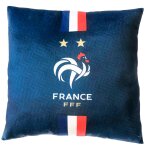 Coussin imprim� 100% coton, fff jacquard bleu