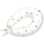 Coussin de maternit� et d'allaitement + housse gallina �cru motif poules champ�tre