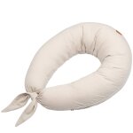 Coussin de maternit� et d'allaitement + housse en gaze de coton beige