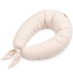Coussin de maternit� et d'allaitement + housse en gaze de coton beige