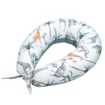 Coussin de maternit� et d'allaitement + housse safari safari, vert, gris, blanc