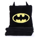 Coussin plaid 2 en 1 batman dc comics polyester noir