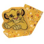 Coussin plaid disney 2 en 1 roi lion simba polyester orange fonce