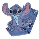 Coussin plaid disney 2 en 1 stitch polyester bleu