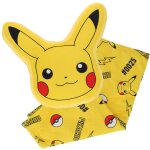 Coussin plaid pokmon 2 en 1 pikachu polyester jaune