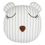 Coussin ray� en forme d'ours naturel