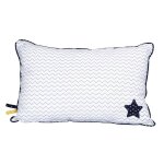Coussin rectangulaire en coton - hello blanc