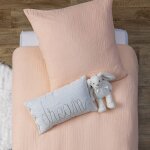 Coussin rectangulaire gaze de coton - lili blanc
