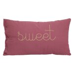 Coussin rectangulaire gaze de coton - lili rose antique