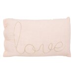 Coussin rectangulaire gaze de coton - lili rose clair