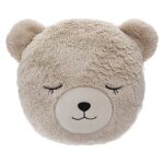 Coussin t�te d'ours enfant beige