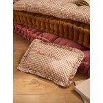 Coussin vichy personnalisable moka