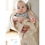Couverture bébé tricot en coton bio * sable Couverture bébé tricot en coton bio * sable