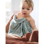 Couverture bébé tricot en coton bio * vert d'eau Couverture bébé tricot en coton bio * vert d'eau