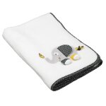 Couverture b�b� en velours - babyfan blanc