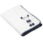 Couverture b�b� en velours - merlin blanc