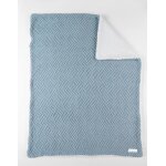 Couverture en coton biosherpa bleu