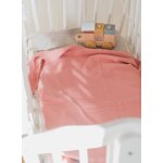 Couverture en coton bouton de rose