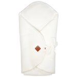 Couverture d'emmaillotage �volutive en nid d'abeille �cru