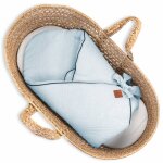 Couverture d'emmaillotage en gaze de coton jeanne bleu