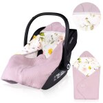 Couverture d emmaillotage travel swaddle blanket 90 x 90 cm en coton et bambou, tog 2, 5 pour si�ge - ...