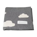Couverture enfant nuages gris
