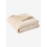 Couverture / fond de parc bb en gaze de coton hygge beige imprim