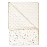 Couverture l�g�re en minky sidonia sidonia, beige, �cru, blanc