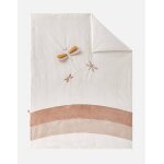 Couverture libellules en veloudoux blanc