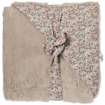 Couverture luxe fausse fourrure angora afternoon tea (70 x 100 cm) rose, marron, vert