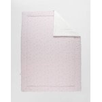 Couverture en mousseline de coton et sherpa beige