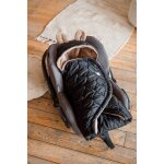 Couverture nomade pour b�b� recy black - cream noir, marron clair