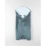 Couverture promenade en fausse fourrure bleu