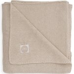 Couverture en tricot beige