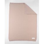 Couverture en tricot bio rose