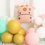 Couverture de voyage coussin girafe enfant pink