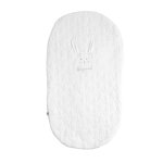 Couvre lit ovale pour berceau en coton - galopin blanc