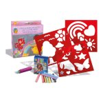 Mod�les craies de trottoir - licorne multicolor
